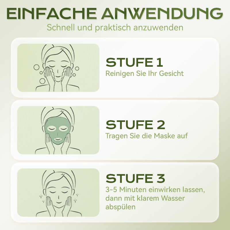 Tiefenreinigende Tonmaske für das Gesicht