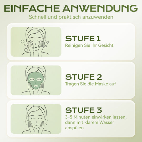 Tiefenreinigende Tonmaske für das Gesicht