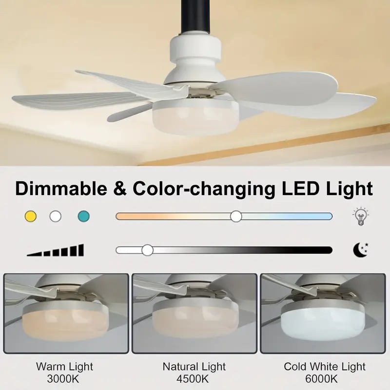 🏆LAST DAY SALE 50% OFF🔥SmartBreez 40W LED Ceiling Fan Light – 20.5 Ultra-Quiet with Remote 🎯 | E27 + FREE B22 Adapter 🔌 | For Bedroom 😴, Kitchen 👩‍🍳 &amp; Garage 🛠️ – UK Ready!