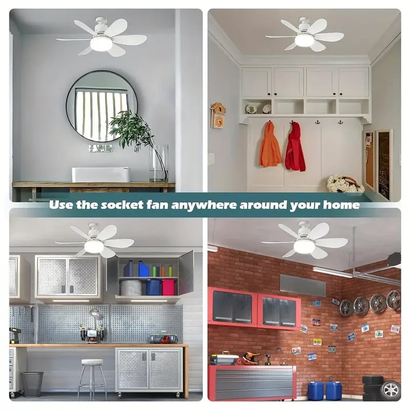 🏆LAST DAY SALE 50% OFF🔥SmartBreez 40W LED Ceiling Fan Light – 20.5 Ultra-Quiet with Remote 🎯 | E27 + FREE B22 Adapter 🔌 | For Bedroom 😴, Kitchen 👩‍🍳 &amp; Garage 🛠️ – UK Ready!