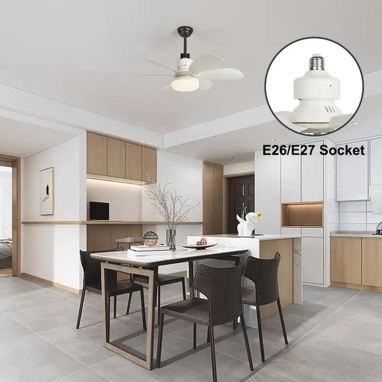 🏆LAST DAY SALE 50% OFF🔥SmartBreez 40W LED Ceiling Fan Light – 20.5 Ultra-Quiet with Remote 🎯 | E27 + FREE B22 Adapter 🔌 | For Bedroom 😴, Kitchen 👩‍🍳 &amp; Garage 🛠️ – UK Ready!