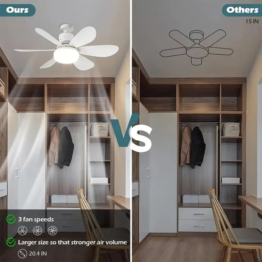 🏆LAST DAY SALE 50% OFF🔥SmartBreez 40W LED Ceiling Fan Light – 20.5 Ultra-Quiet with Remote 🎯 | E27 + FREE B22 Adapter 🔌 | For Bedroom 😴, Kitchen 👩‍🍳 &amp; Garage 🛠️ – UK Ready!