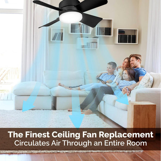 🏆LAST DAY SALE 50% OFF🔥SmartBreez 40W LED Ceiling Fan Light – 20.5 Ultra-Quiet with Remote 🎯 | E27 + FREE B22 Adapter 🔌 | For Bedroom 😴, Kitchen 👩‍🍳 &amp; Garage 🛠️ – UK Ready!