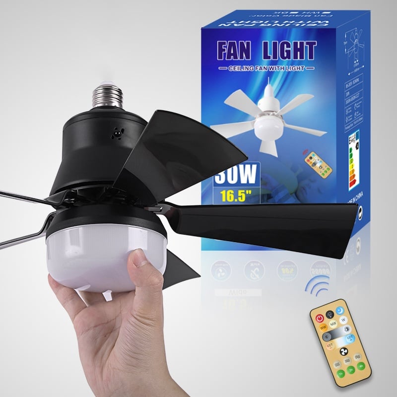 🏆LAST DAY SALE 50% OFF🔥SmartBreez 40W LED Ceiling Fan Light – 20.5 Ultra-Quiet with Remote 🎯 | E27 + FREE B22 Adapter 🔌 | For Bedroom 😴, Kitchen 👩‍🍳 &amp; Garage 🛠️ – UK Ready!