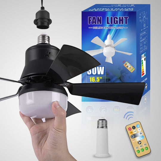 🏆LAST DAY SALE 50% OFF🔥SmartBreez 40W LED Ceiling Fan Light – 20.5 Ultra-Quiet with Remote 🎯 | E27 + FREE B22 Adapter 🔌 | For Bedroom 😴, Kitchen 👩‍🍳 &amp; Garage 🛠️ – UK Ready!