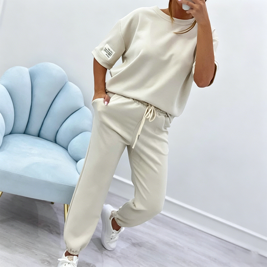 ⏰🔥LIMITED TIME 58% OFF! 💥 Women’s Casual Short Sleeve Top &amp; Pants Set – Comfortable, Stylish &amp; Perfect for Everyday Wear ✨👚