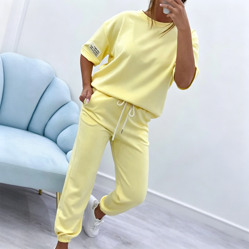 ⏰🔥LIMITED TIME 58% OFF! 💥 Women’s Casual Short Sleeve Top &amp; Pants Set – Comfortable, Stylish &amp; Perfect for Everyday Wear ✨👚