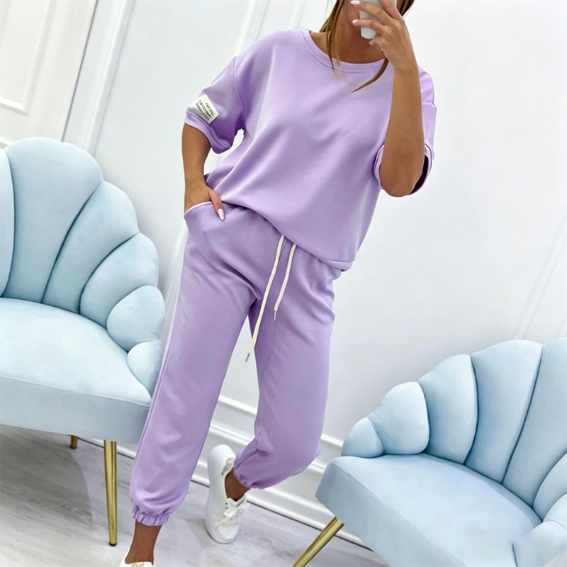 ⏰🔥LIMITED TIME 58% OFF! 💥 Women’s Casual Short Sleeve Top &amp; Pants Set – Comfortable, Stylish &amp; Perfect for Everyday Wear ✨👚