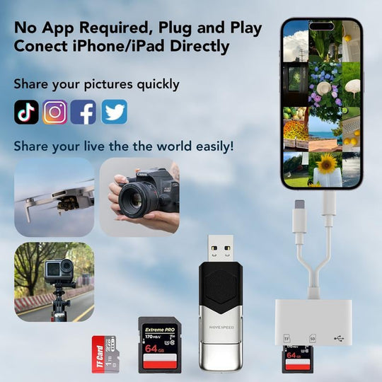 ⏳58 % OFF !!🔥SD/TF/USB Card Reader