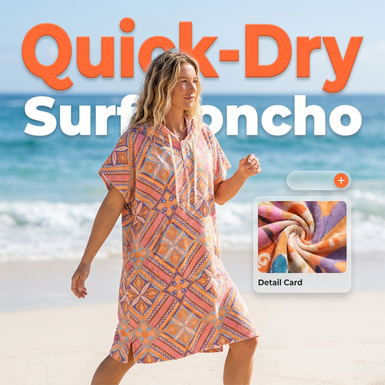 Quick-Dry Beach Poncho for Surfing &amp; Swimming