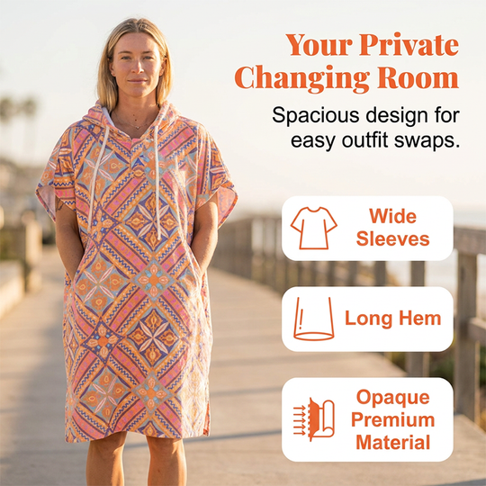 Quick-Dry Beach Poncho for Surfing &amp; Swimming