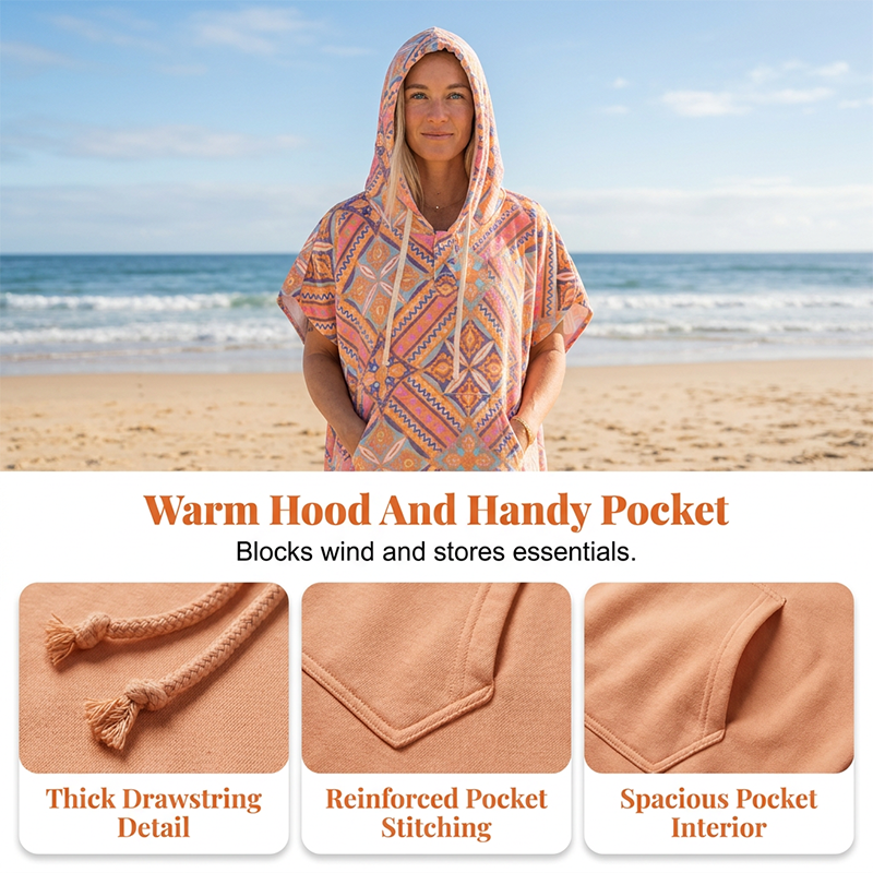 Quick-Dry Beach Poncho for Surfing &amp; Swimming
