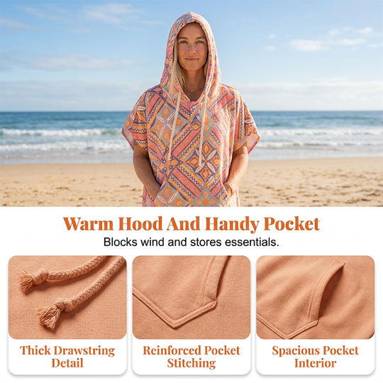 Quick-Dry Beach Poncho for Surfing &amp; Swimming