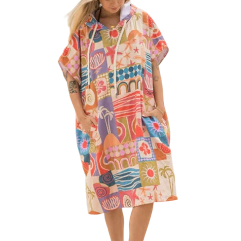 Quick-Dry Beach Poncho for Surfing &amp; Swimming