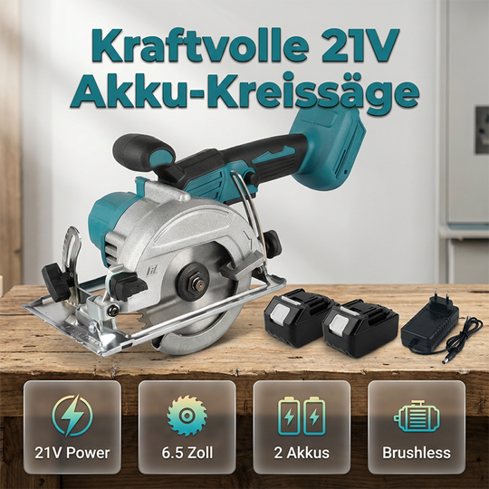 ⚡🛠️【Limitiertes Angebot:  50% RABATT!】 Hochgeschwindigkeits-Akku-Kreissäge mit bürstenlosem Motor – Leistungsstark, kabellos &amp; präzise
