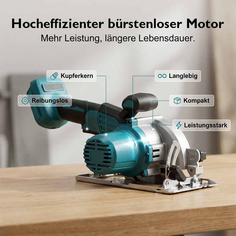 ⚡🛠️【Limitiertes Angebot:  50% RABATT!】 Hochgeschwindigkeits-Akku-Kreissäge mit bürstenlosem Motor – Leistungsstark, kabellos & präzise