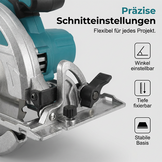 ⚡🛠️【Limitiertes Angebot:  50% RABATT!】 Hochgeschwindigkeits-Akku-Kreissäge mit bürstenlosem Motor – Leistungsstark, kabellos &amp; präzise