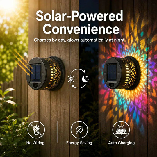 🌞 50% OFF NOW! 🌀 Solar Mandala Light – Stunning Pattern Projection, 2-in-1 Floor &amp; Wall Design &amp; IP65 Waterproof Auto On/Off 🌿