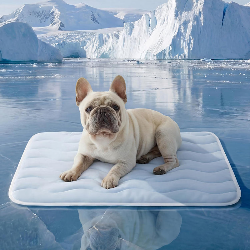 🔥50% OFF！❄️Breathable Pet Cooling Mat – No Water or Electricity Needed, Machine Washable, Lightweight &amp; Portable, Safe Fabric Cooling for Dogs &amp; Cats in Crate, Car &amp; Home