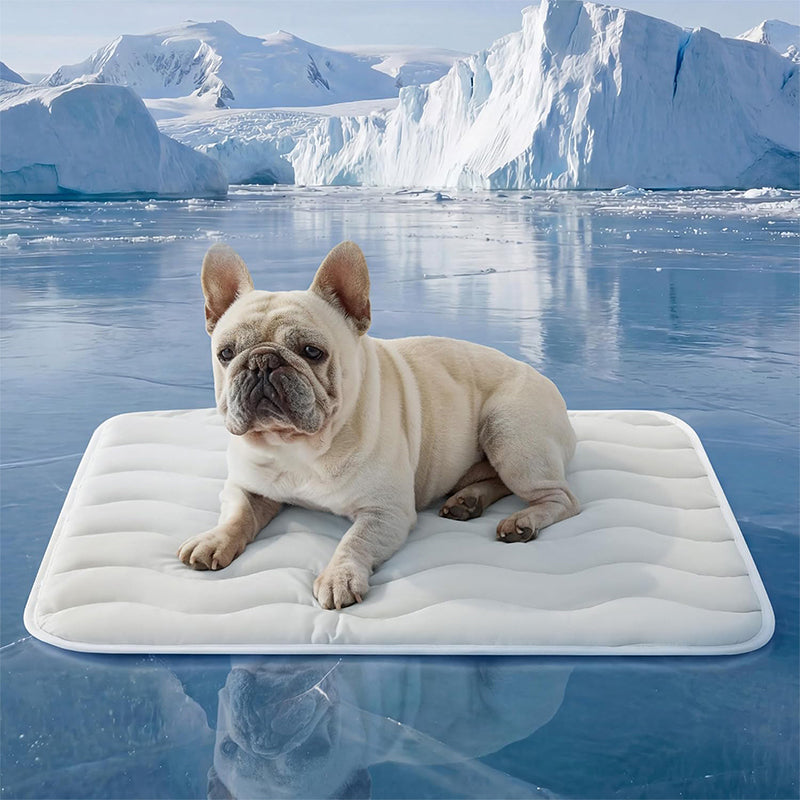 🔥50% OFF！❄️Breathable Pet Cooling Mat – No Water or Electricity Needed, Machine Washable, Lightweight &amp; Portable, Safe Fabric Cooling for Dogs &amp; Cats in Crate, Car &amp; Home