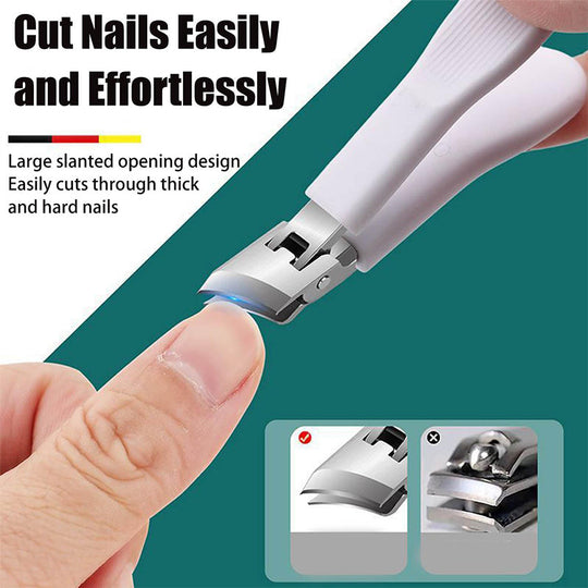 Großer Edelstahl-Nagelknipser ✂️ Schrägschnitt &amp; Anti-Spritz für Präzises Schneiden