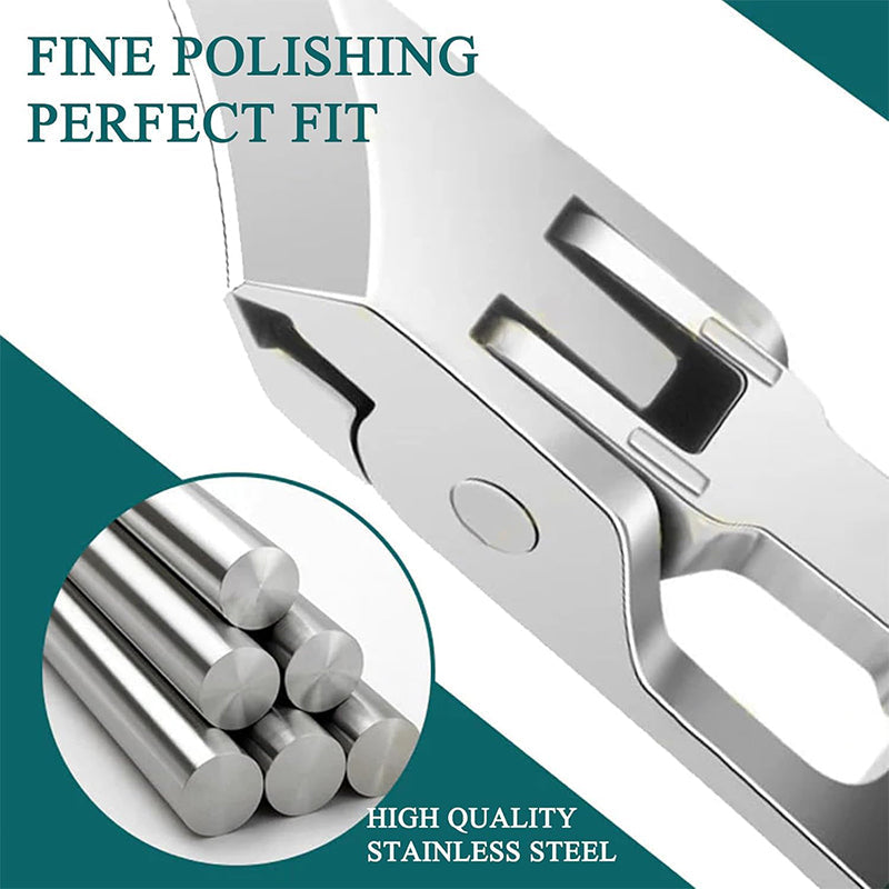 Großer Edelstahl-Nagelknipser ✂️ Schrägschnitt &amp; Anti-Spritz für Präzises Schneiden