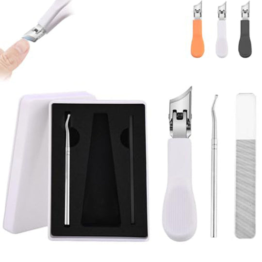 Großer Edelstahl-Nagelknipser ✂️ Schrägschnitt &amp; Anti-Spritz für Präzises Schneiden