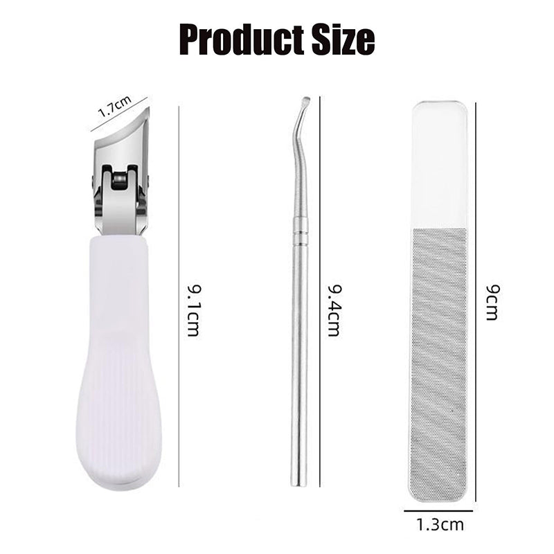 Großer Edelstahl-Nagelknipser ✂️ Schrägschnitt &amp; Anti-Spritz für Präzises Schneiden