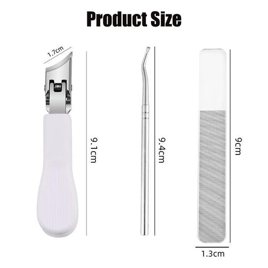 Großer Edelstahl-Nagelknipser ✂️ Schrägschnitt &amp; Anti-Spritz für Präzises Schneiden