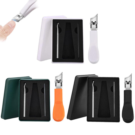 Großer Edelstahl-Nagelknipser ✂️ Schrägschnitt &amp; Anti-Spritz für Präzises Schneiden