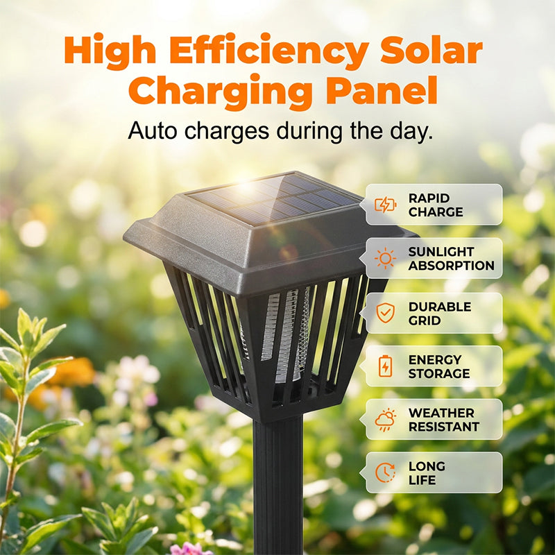 💡✨Outdoor Solar Powered Mosquito Killer Lamp-Stake or Stand Use. Protect Your Yard Day &amp; Night! 🔋