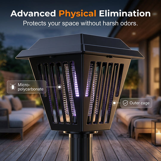 💡✨Outdoor Solar Powered Mosquito Killer Lamp-Stake or Stand Use. Protect Your Yard Day &amp; Night! 🔋