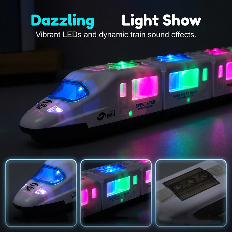 🚂 50% OFF NOW! ✨ Electric Bullet Train Toy – Light-Up, Bump &amp; Go, with Music – Interactive design, perfect for toddlers – develops motor skills and imagination 🎶