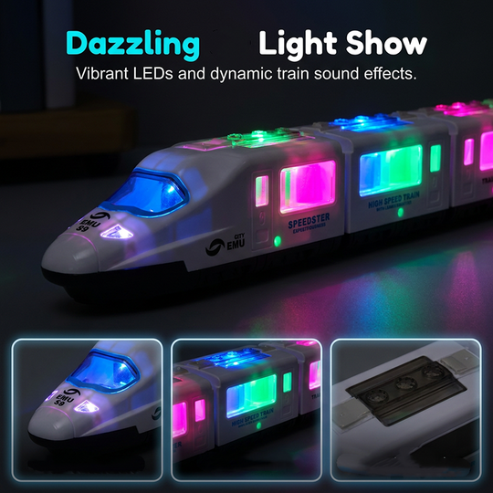 🚂 50% OFF NOW! ✨ Electric Bullet Train Toy – Light-Up, Bump &amp; Go, with Music – Interactive design, perfect for toddlers – develops motor skills and imagination 🎶