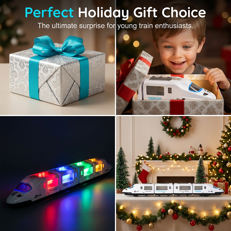 🚂 50% OFF NOW! ✨ Electric Bullet Train Toy – Light-Up, Bump &amp; Go, with Music – Interactive design, perfect for toddlers – develops motor skills and imagination 🎶