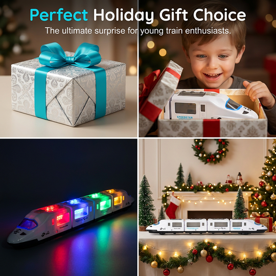 🚂 50% OFF NOW! ✨ Electric Bullet Train Toy – Light-Up, Bump &amp; Go, with Music – Interactive design, perfect for toddlers – develops motor skills and imagination 🎶