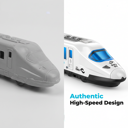 🚂 50% OFF NOW! ✨ Electric Bullet Train Toy – Light-Up, Bump &amp; Go, with Music – Interactive design, perfect for toddlers – develops motor skills and imagination 🎶