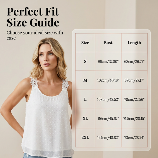 👚 LIMITED-TIME 50% OFF! ✨ Dot Lace Strap Tank Top – Swiss Dot Chiffon, Flowy Fit, Sheer Elegance 🌸