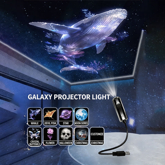 USB Galaxy &amp; Moon Projector Night Light