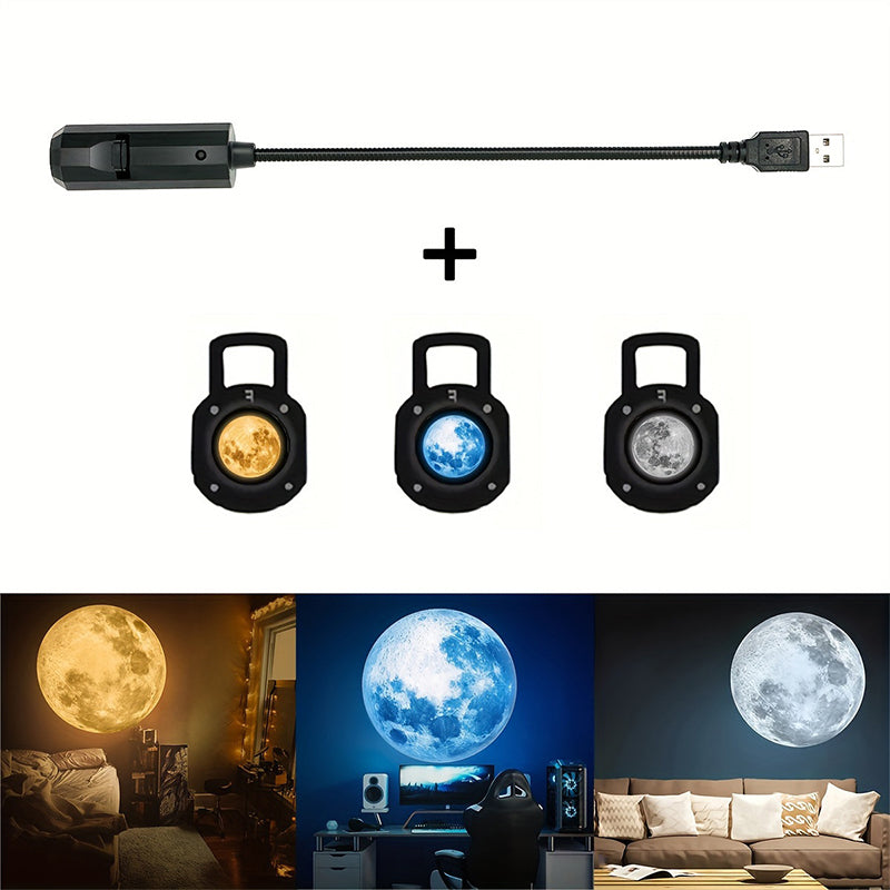 USB Galaxy &amp; Moon Projector Night Light