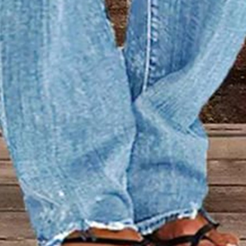 👖 50% OFF NOW! 🔥 Women's Distressed Slim Fit Flare Jeans – Stretchy denim & vintage look – Ripped details, flattering fit – perfect for casual days or edgy street style ✨