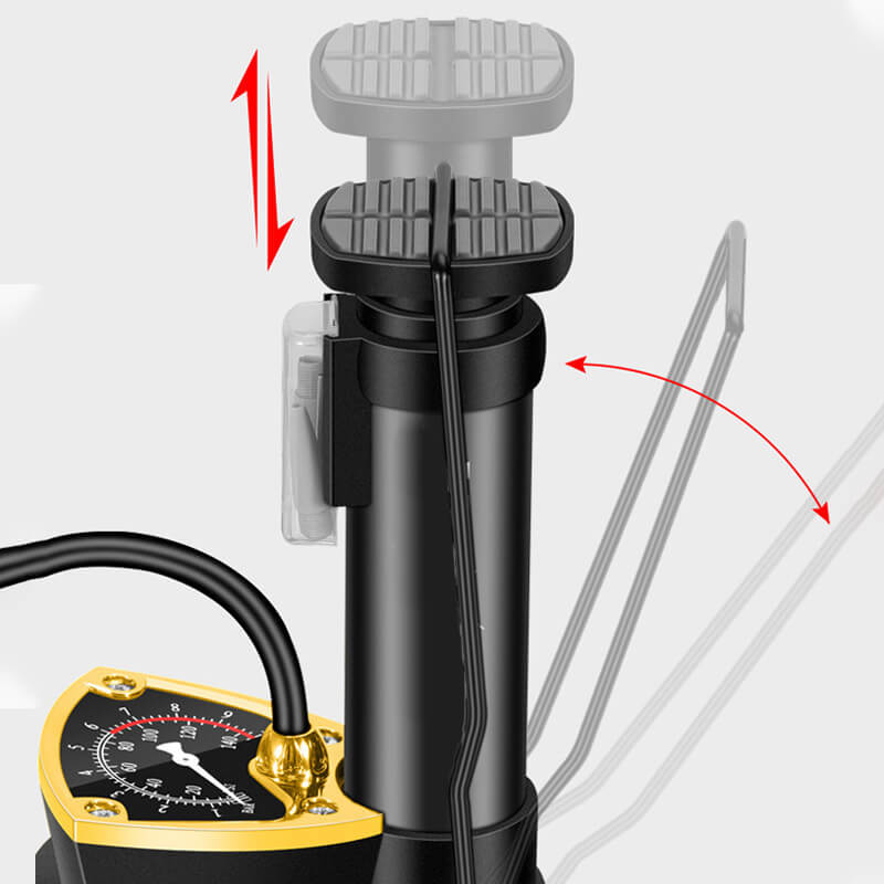 Tragbare Fahrradreifenpumpe Pedal-Luftdruck
