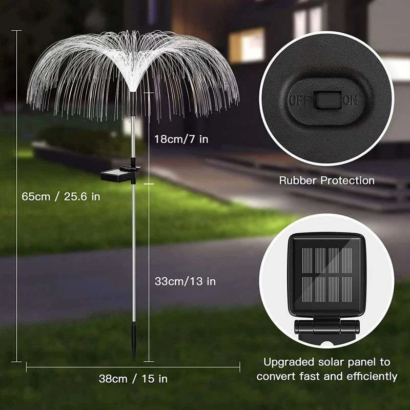 🔥New Year Big Sale 49% OFF🔥 Solar Wasserdicht Outdoor Rasen Farbe ändernde Qualle Umgebungslicht