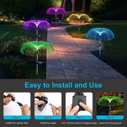 🔥New Year Big Sale 49% OFF🔥 Solar Wasserdicht Outdoor Rasen Farbe ändernde Qualle Umgebungslicht