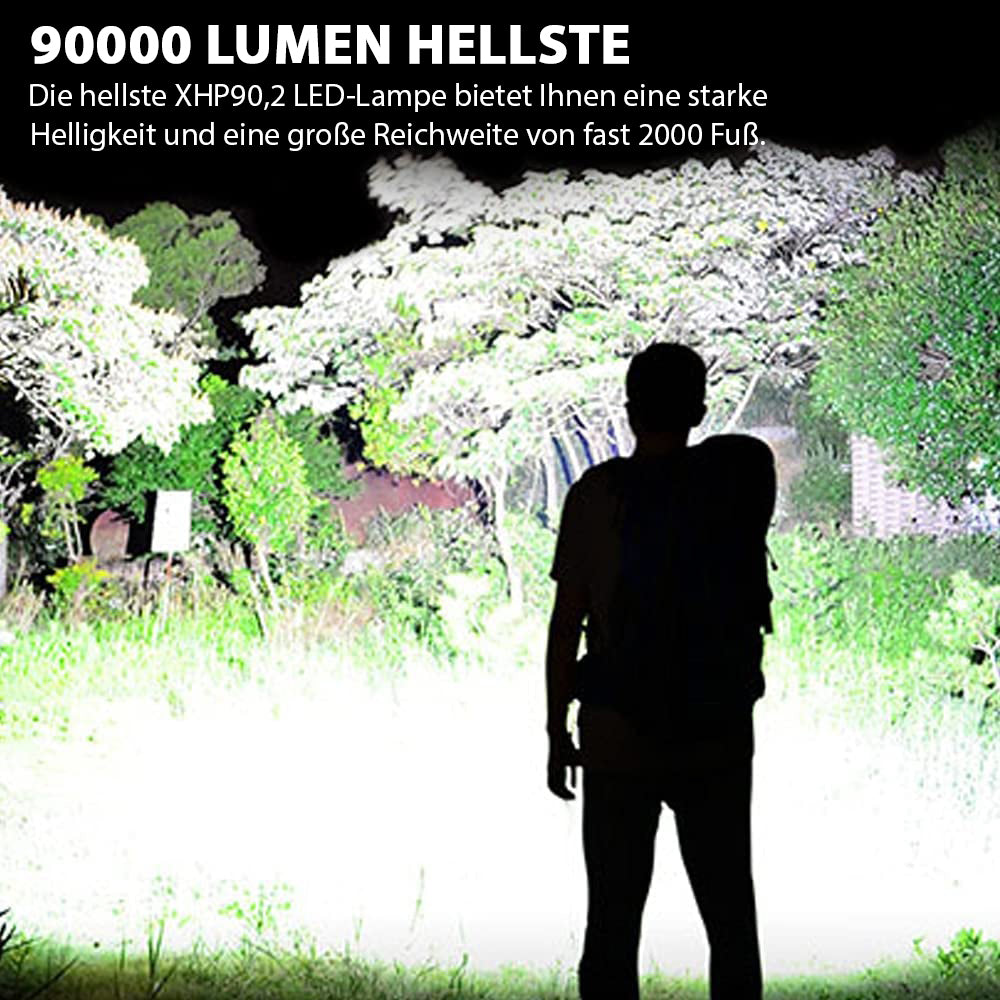 LED wiederaufladbare taktische Laser-Taschenlampe 90000 hohe Lumen