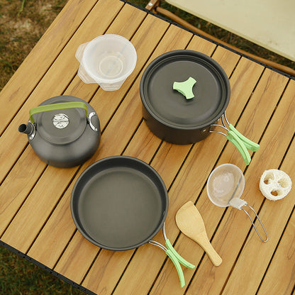 Aluminium-Camping-Kochgeschirr-Set für Outdoor