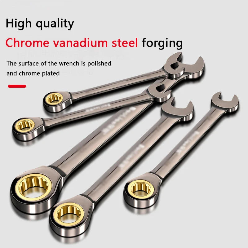 Ratschenschlüssel, schnelle und mühelose, erweiterte Öffnung in Industriequalität