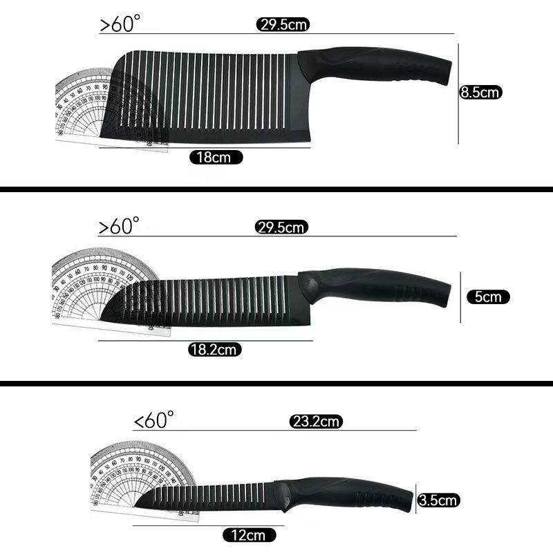 Schwarzer Streifen 3tlg. Edelstahl-Messer-Set