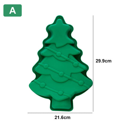 Weihnachtsgeschenk! Kreative Silikon-Weihnachtsbaum Backform