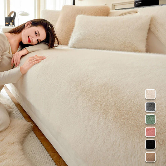 🏠Luxuriöses Kunstpelz-Sofakissen